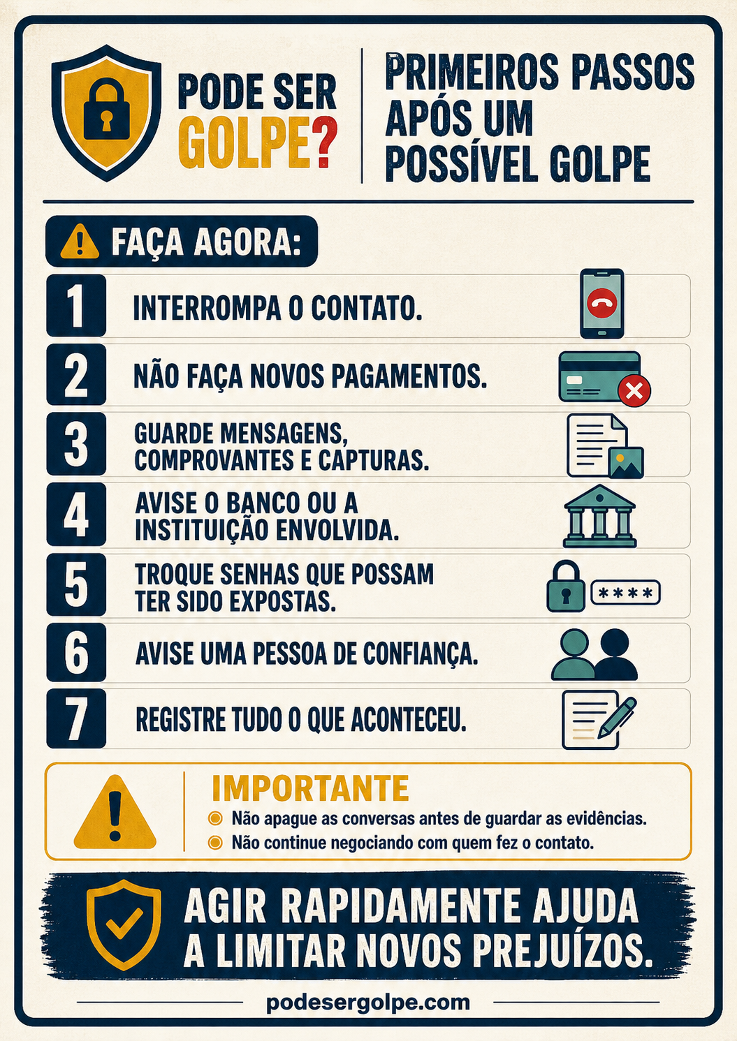 Primeiros passos depois de um golpe