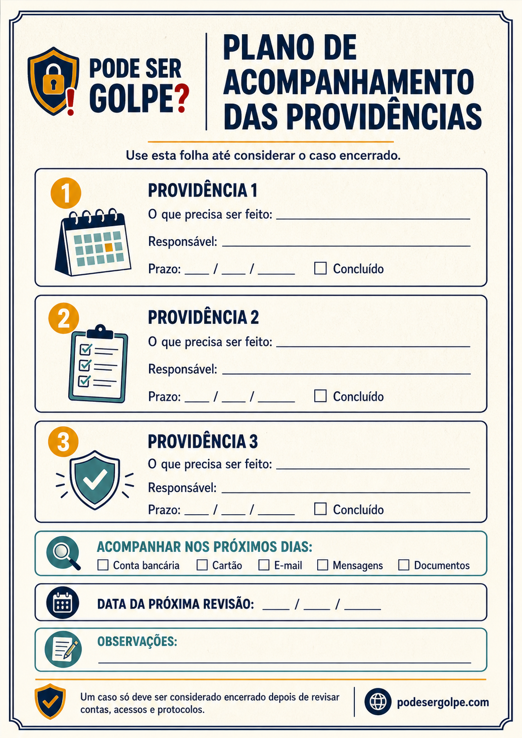 Plano de acompanhamento
